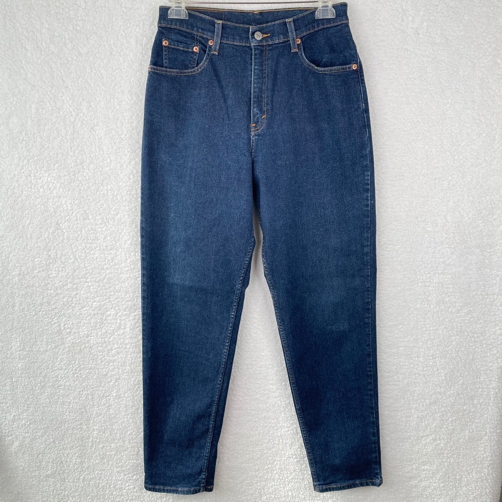 Levis‎ 550 Women 12 Reg Relaxed Fit Tapered Leg Dark Wash High Rise Jeans Brazil